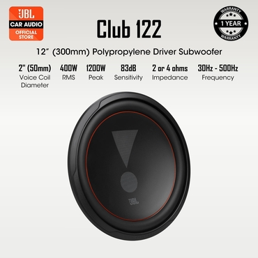 JBL CLUB 122 | 12" Polypropylene Driver Subwoofer